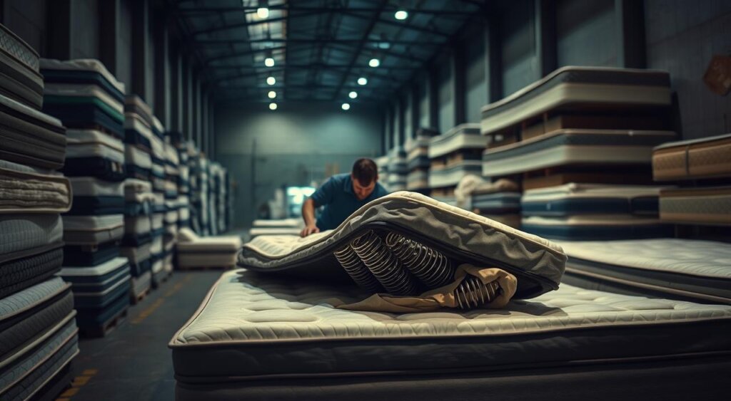 Mattress removal London service team lifting bed