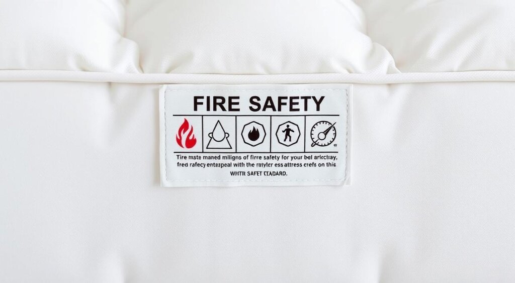 fire safety label on mattress