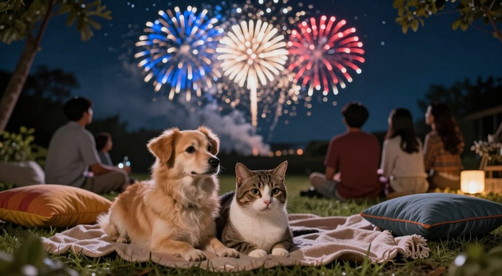 fireworks pets night
