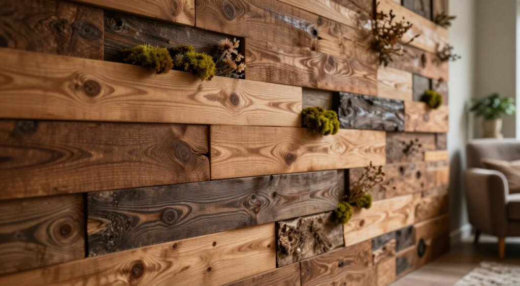 reclaimed wood wall